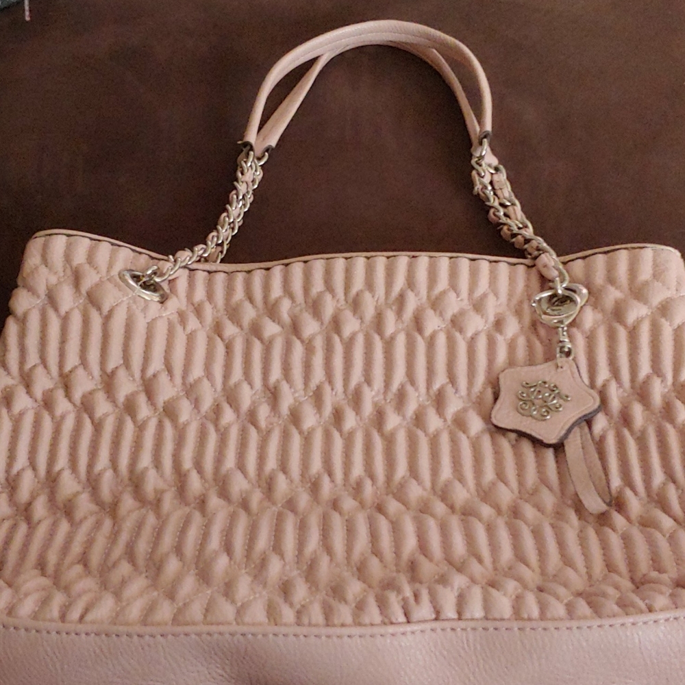 💖 Jessica Simpson light pink quilted tote bag